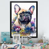 Cute Frenchie Floral Art I