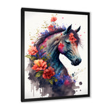 Cute Horse Floral Art I