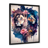 Cute Lions Floral Art I