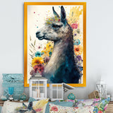 Cute Llama Floral Art II