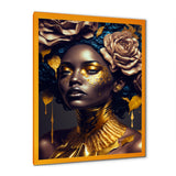 Gold And Black Floral Woman VII