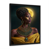 Emerald Queen African Woman Under Moon I