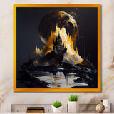 Black And Gold Mountain Landscape I