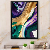 Purple, Green And Gold Bold Strokes I