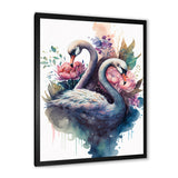 Cute Swans Floral Art II