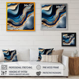 Vibrant Blue And Gold Flow Art II