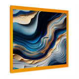 Vibrant Blue And Gold Flow Art II