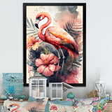 Stunning Flamingo Floral Art I