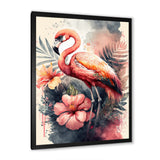 Stunning Flamingo Floral Art I