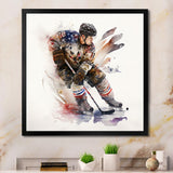 Usa Hockey Player In Action I