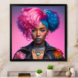 Pink And Blue African American Woman III