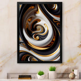 Gold And Black Stained Glass Spiral IV