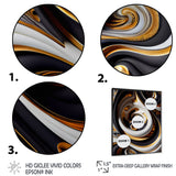 Gold And Black Stained Glass Spiral IV