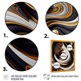 Gold And Black Stained Glass Spiral IV