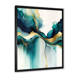 Teal And Gold Abstract Expression I