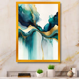 Teal And Gold Abstract Expression I