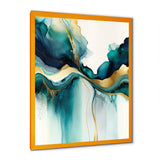 Teal And Gold Abstract Expression I