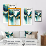 Teal And Gold Abstract Expression I