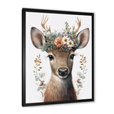 Cute Baby Caribou With Floral Crown I