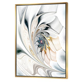 White Stained Glass Floral Wall Art