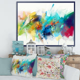 Turquoise Story With Touches Of Yellow And Red Wall Art