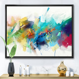 Turquoise Story With Touches Of Yellow And Red Wall Art