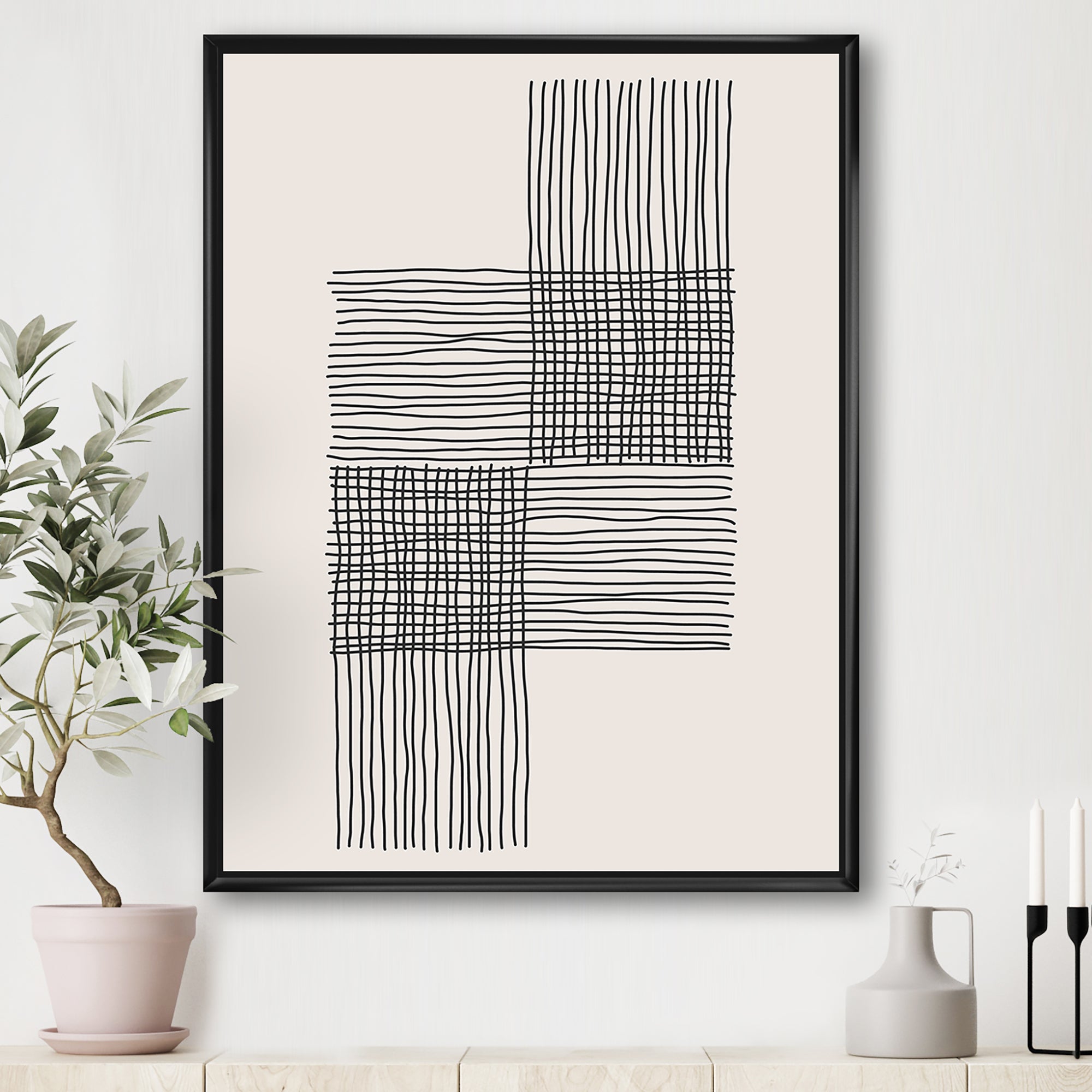 Minimal Geometric Compostions Of Elementary Forms XIX Wall Art