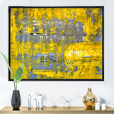 Yellow Meets Grey Abstract Art I