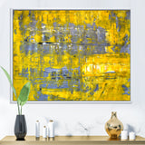 Yellow Meets Grey Abstract Art I