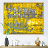 Yellow Meets Grey Abstract Art I