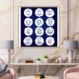 Zodiac Signs On Blue