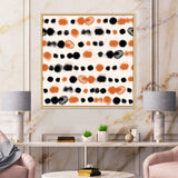 Black and Orange Polka Dots