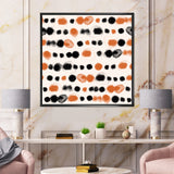 Black and Orange Polka Dots