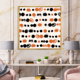 Black and Orange Polka Dots