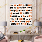 Black and Orange Polka Dots