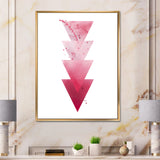 Red Triangles Abstract Geometric Art Composition