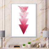 Red Triangles Abstract Geometric Art Composition