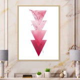 Red Triangles Abstract Geometric Art Composition