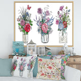 Bouquets of Wildflowers In Transparent Vases I