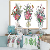 Bouquets Of Wildflowers In Transparent Vases II