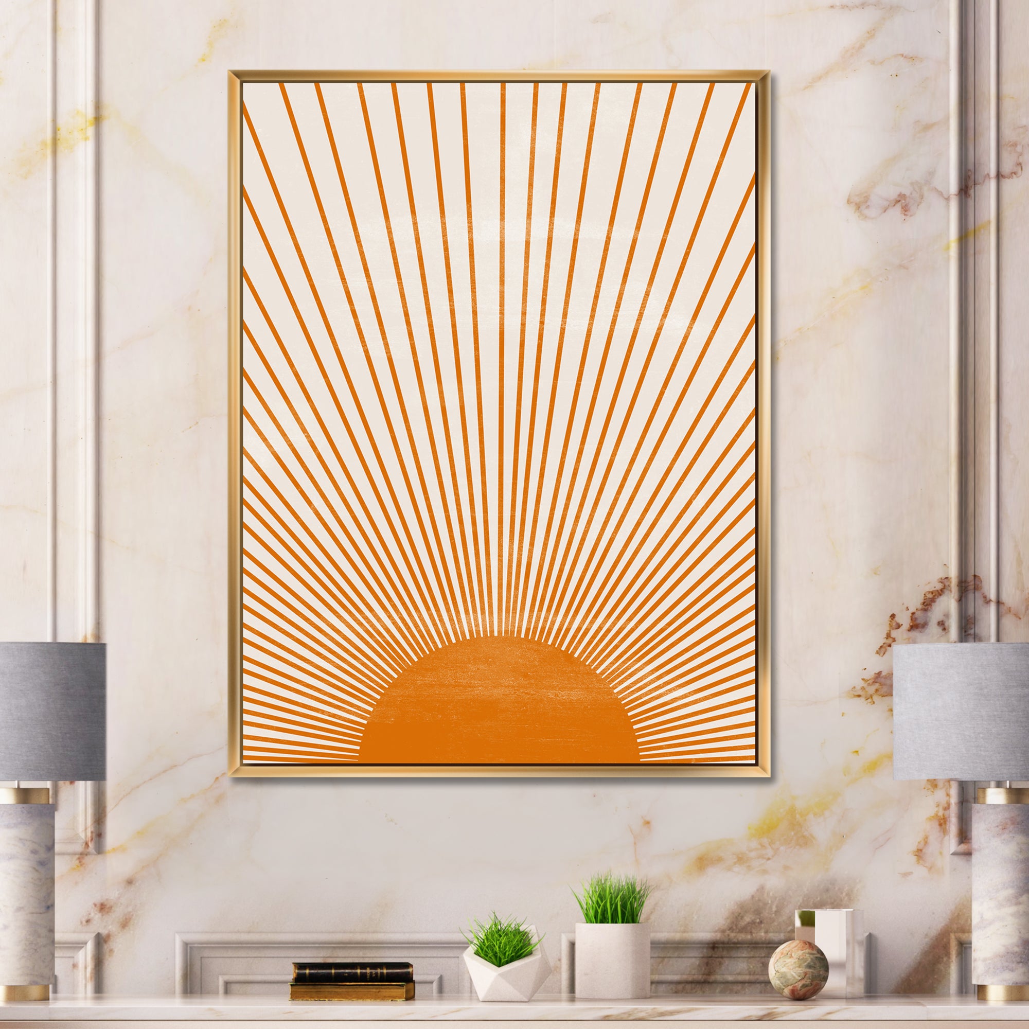Orange Sun Print III Wall Art