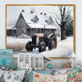 Tractor At The Barn In Winter I