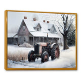 Tractor At The Barn In Winter I