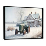 Tractor At The Barn In Winter II