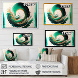 Green And Gold Crashing Waves III