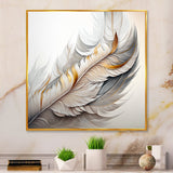 White Watercolor Feather