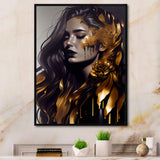 Gold And Black Sensual Woman I