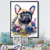 Cute Frenchie Floral Art I