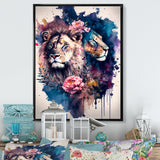 Cute Lions Floral Art I