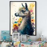 Cute Llama Floral Art II